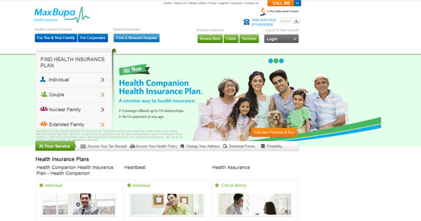 Health Insurance giant Max Bupa gets a swanky new website designed by Olive